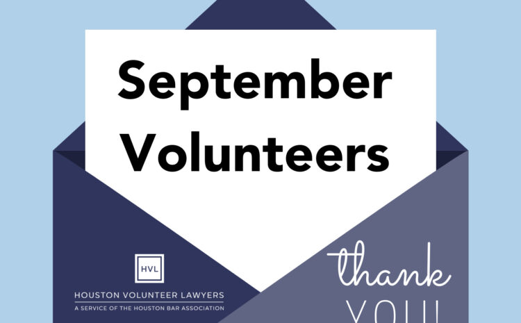  Thank you, September volunteers!